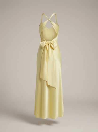 Lange Jurk Dames | Maxi Galajurk met V-hals voor Bruiloft en Feest