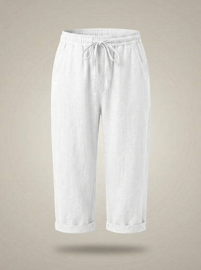 Broek Dames | Hoge Taille met Elastische Band en Striksluiting