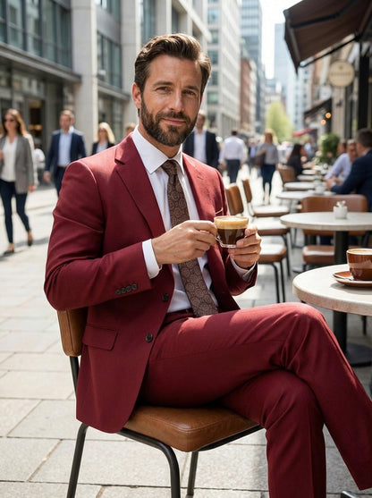 Pak Heren | Tweedelig Zakelijk Pak met Colbert en Pantalon