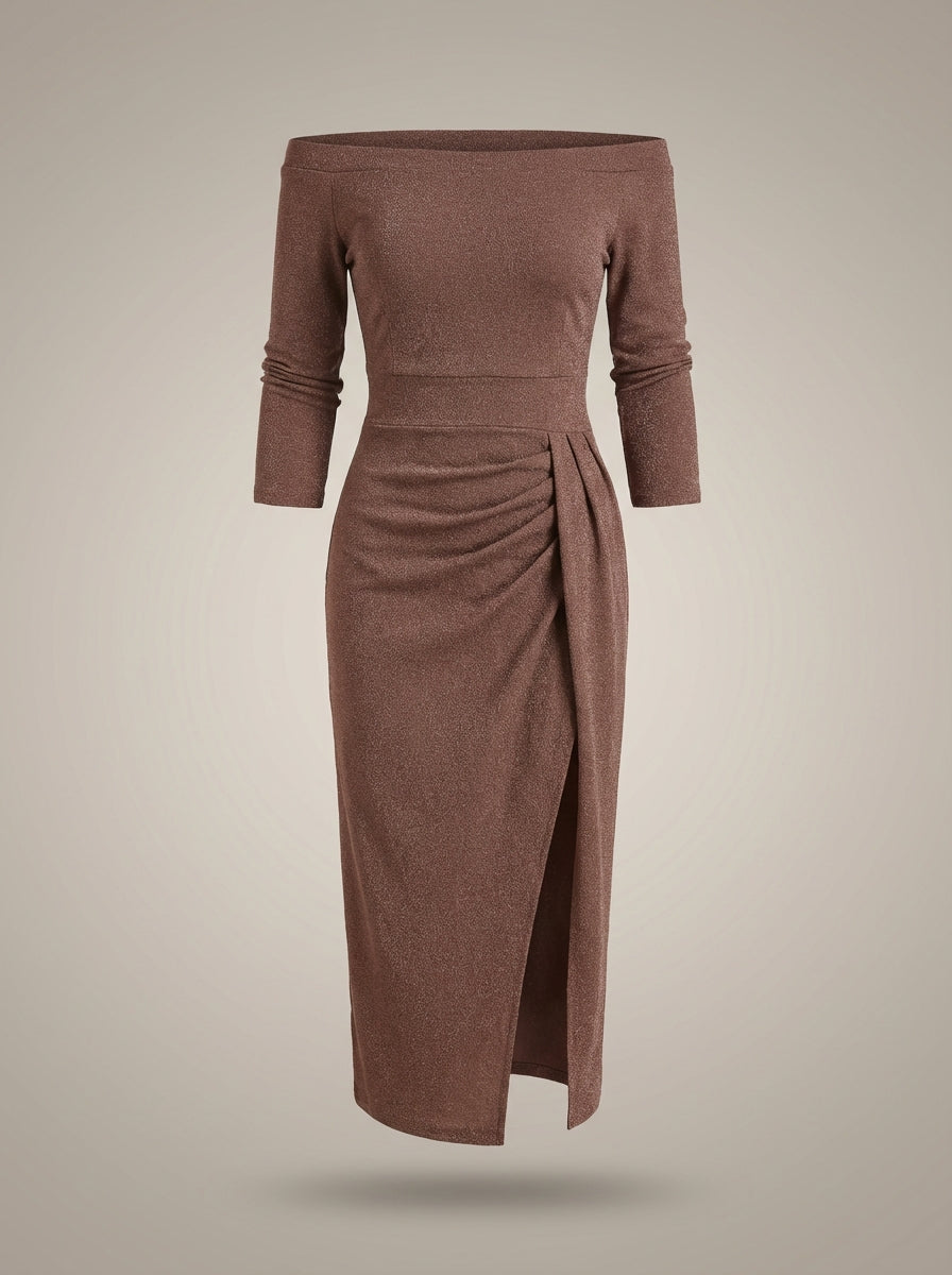 Galajurk Dames Midi | Off-Shoulder met Split