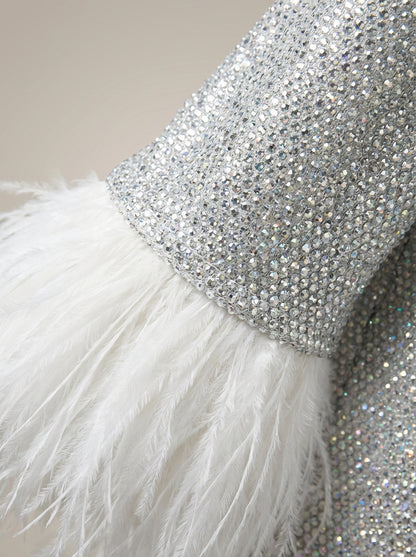 Glitter Feestjurk Met Stijlvolle Manchet  | Mini