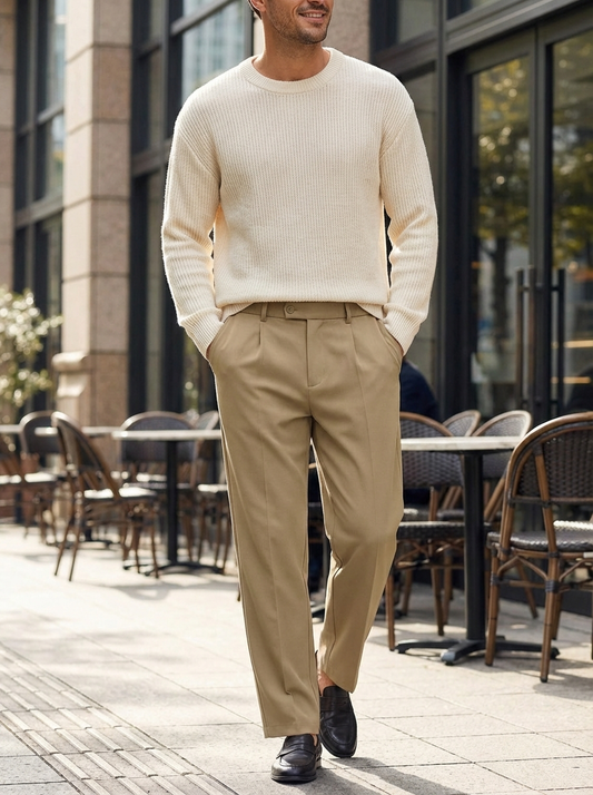 Chino broek heren | Wijde pasvorm