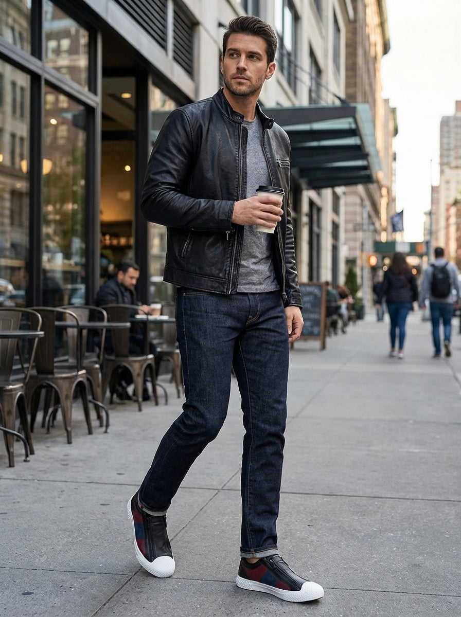 Instappers heren | Lage schoenen met rits