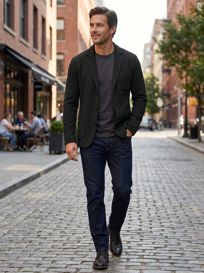 Luca - Heren Blazer Vest | Klassieke Kraag en Zakken