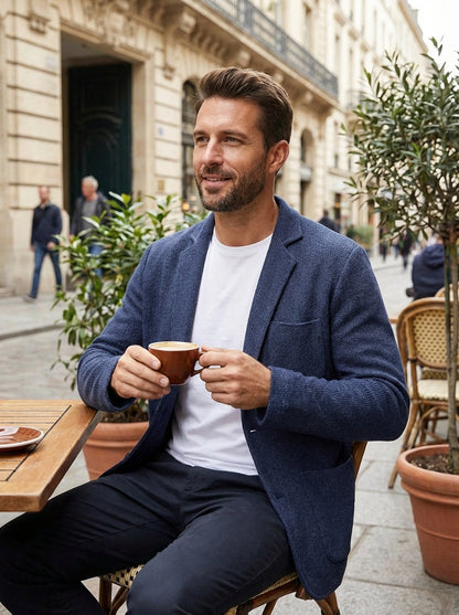 Luca - Heren Blazer Vest | Klassieke Kraag en Zakken