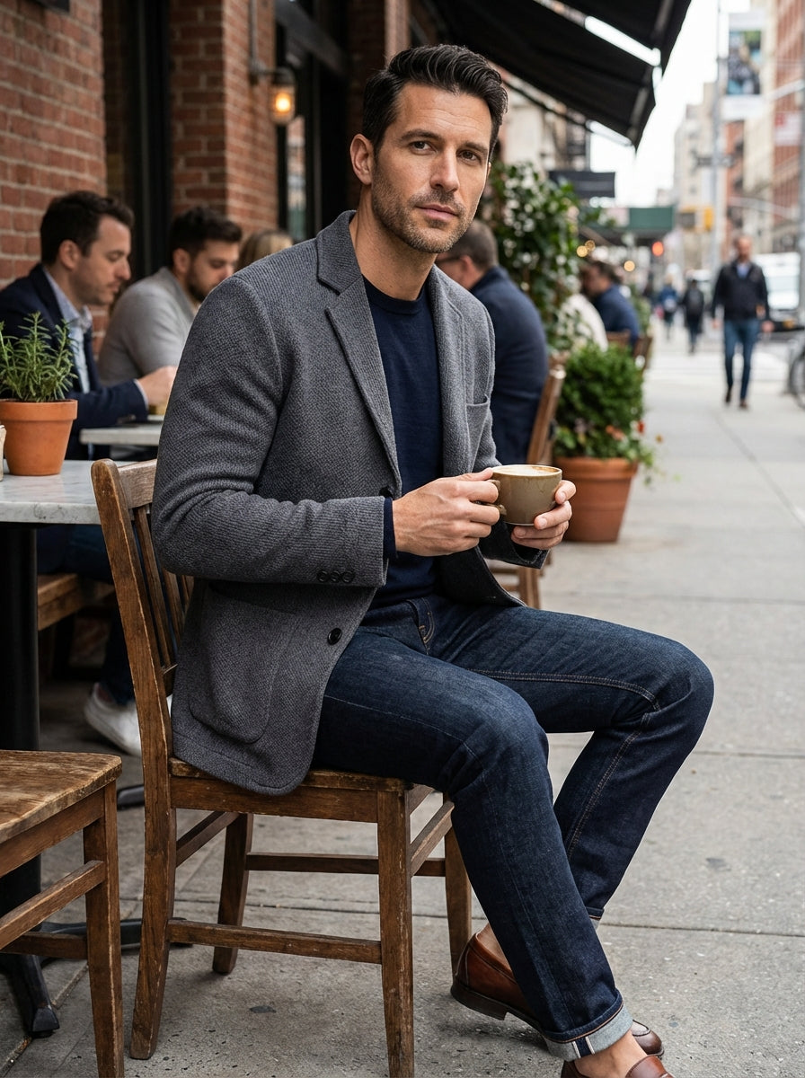 Luca - Heren Blazer Vest | Klassieke Kraag en Zakken