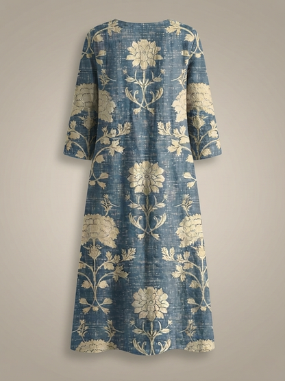 Jurk Dames | Midi Bloemenprint