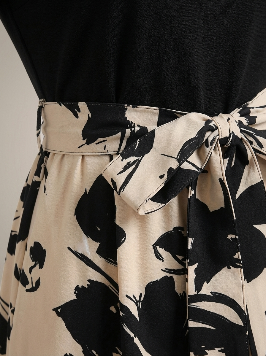 Maxi Jurk Dames | Met Bloemenprint en Strik