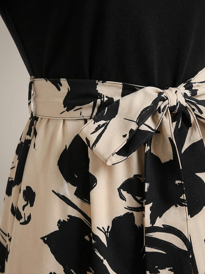 Maxi Jurk Dames | Met Bloemenprint en Strik