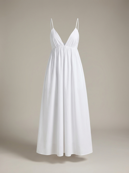 Maxi Jurk Dames | Luchtig met Lage Rug en Diepe V-hals