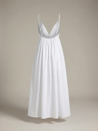 Maxi Jurk Dames | Luchtig met Lage Rug en Diepe V-hals