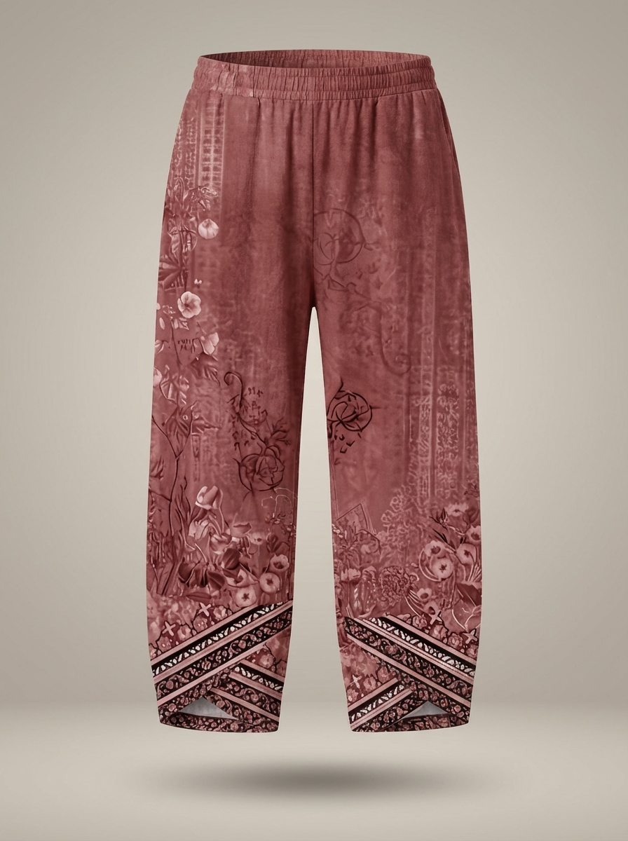Broek Dames | Wijde Pijp met Print