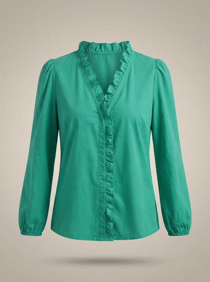 Women's Blouse | Long Sleeve V-Neck