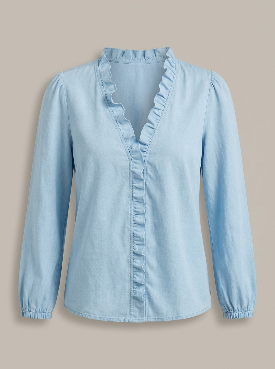 Women's Blouse | Long Sleeve V-Neck