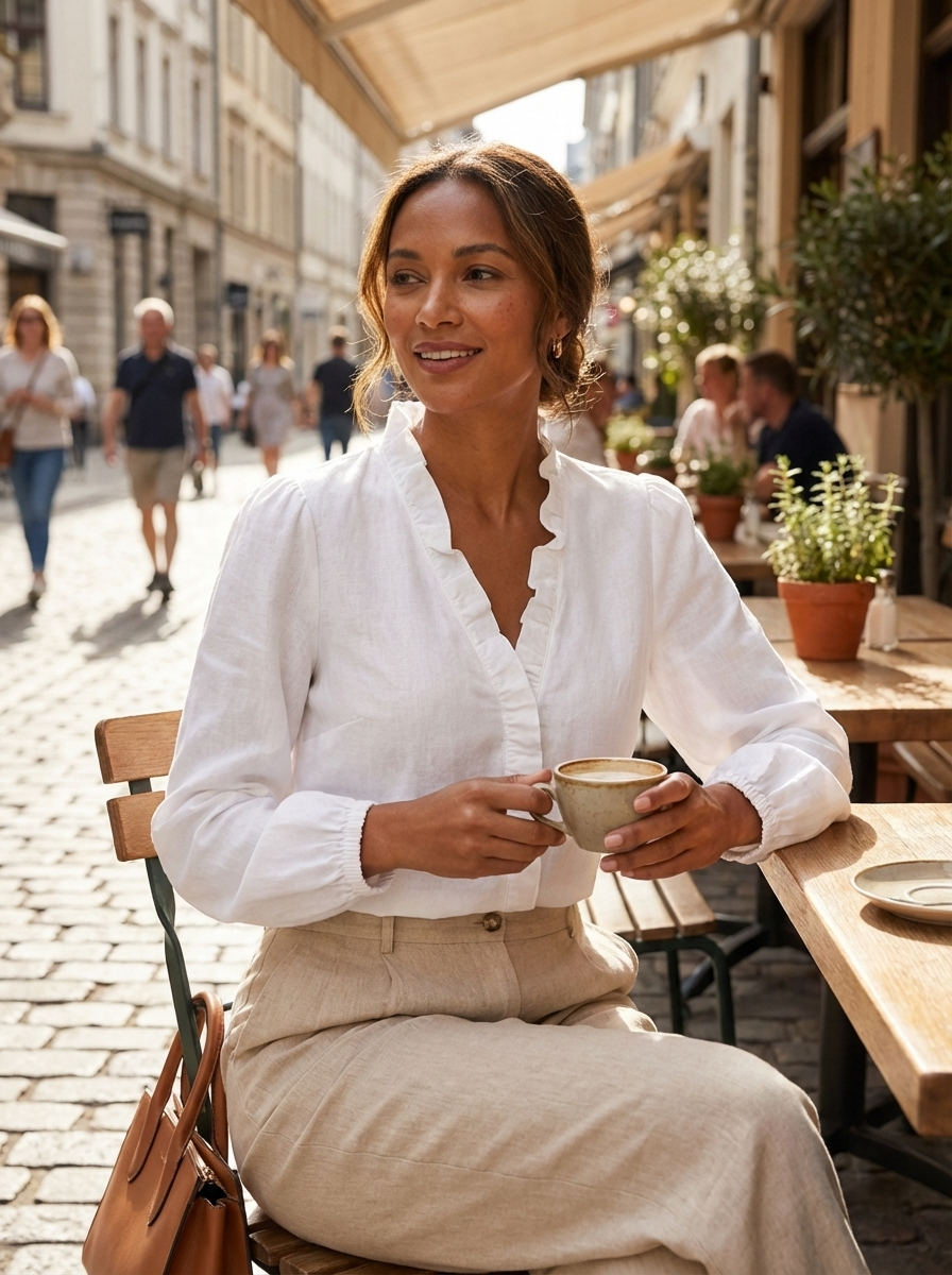 Women's Blouse | Long Sleeve V-Neck