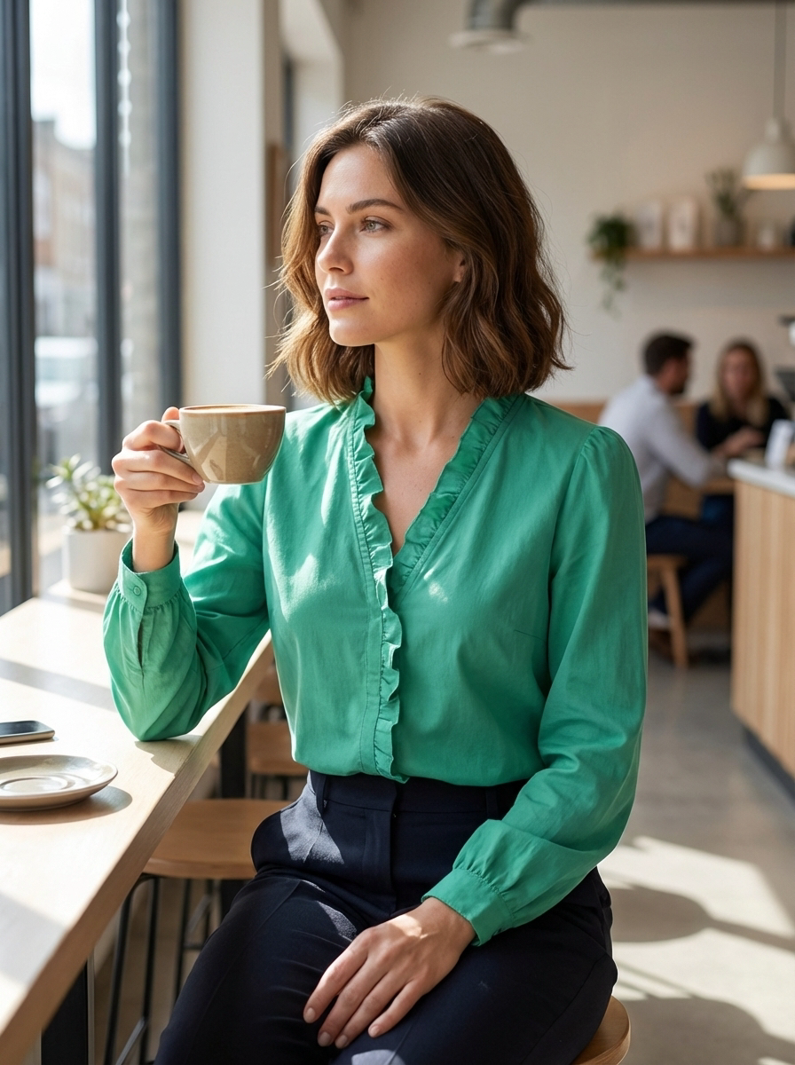 Women's Blouse | Long Sleeve V-Neck