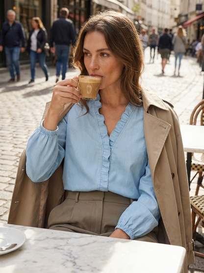 Women's Blouse | Long Sleeve V-Neck