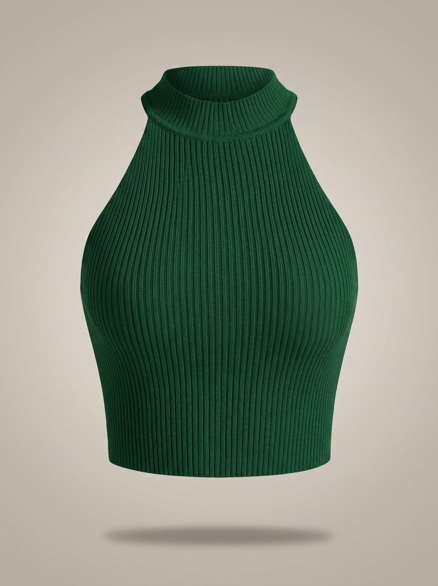 Crop Top Dames | Halterhals