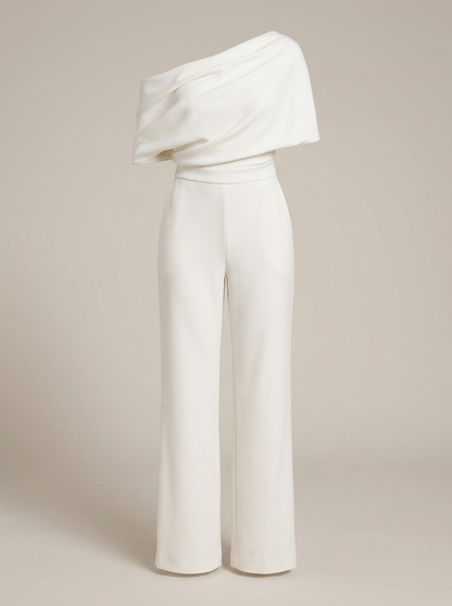 Jumpsuit Dames Feestelijk | Off Shoulder met Wijde Pijpen