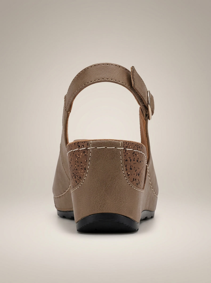 Sandalen Dames met Sleehak | Slingback met Open Teen