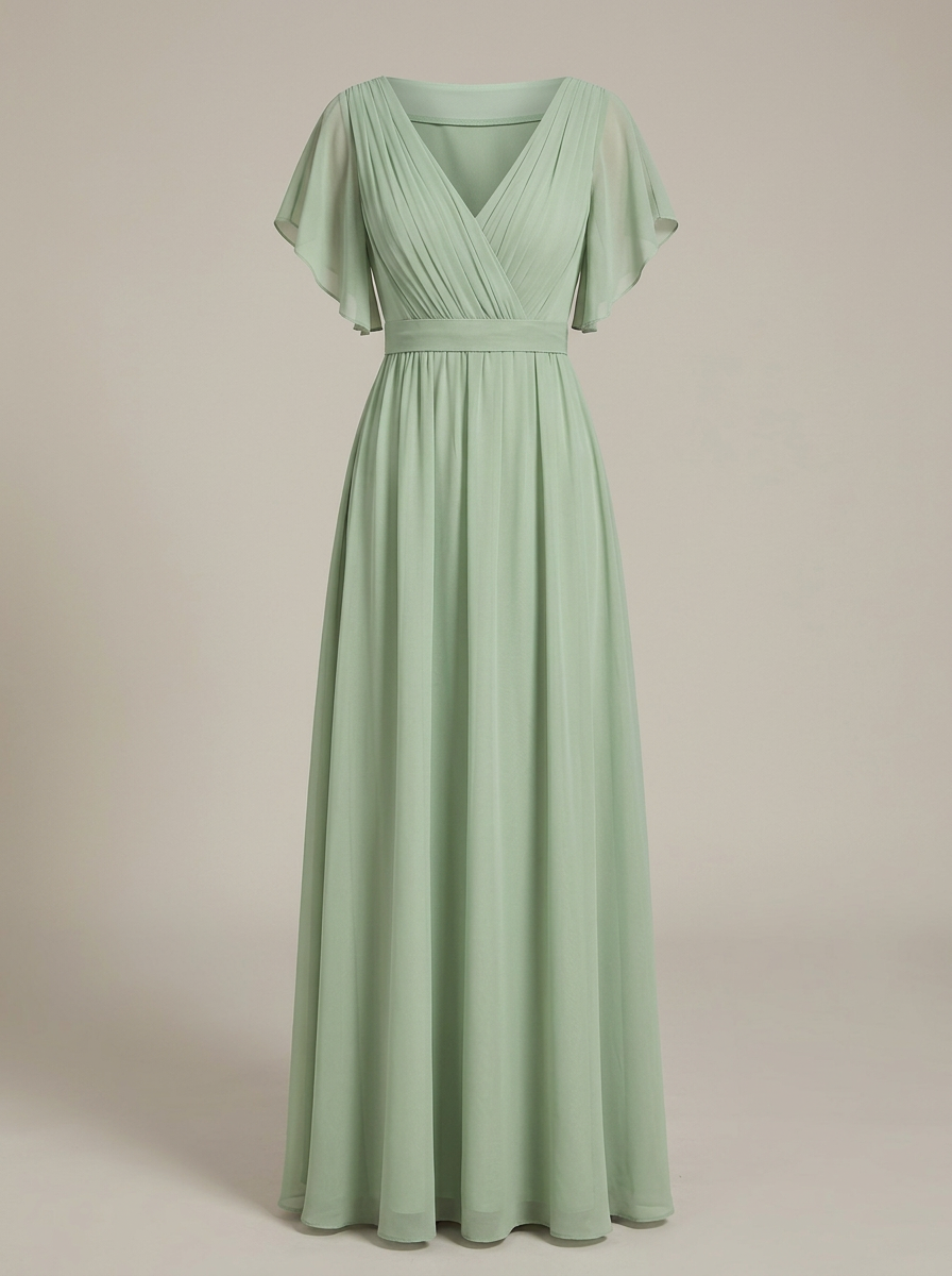 Jurk Dames Mouwloos met V-hals | Geplooide Taille en Maxi