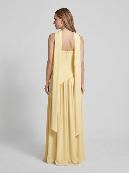 Women's Strapless Dress With High Split | Long And Festive