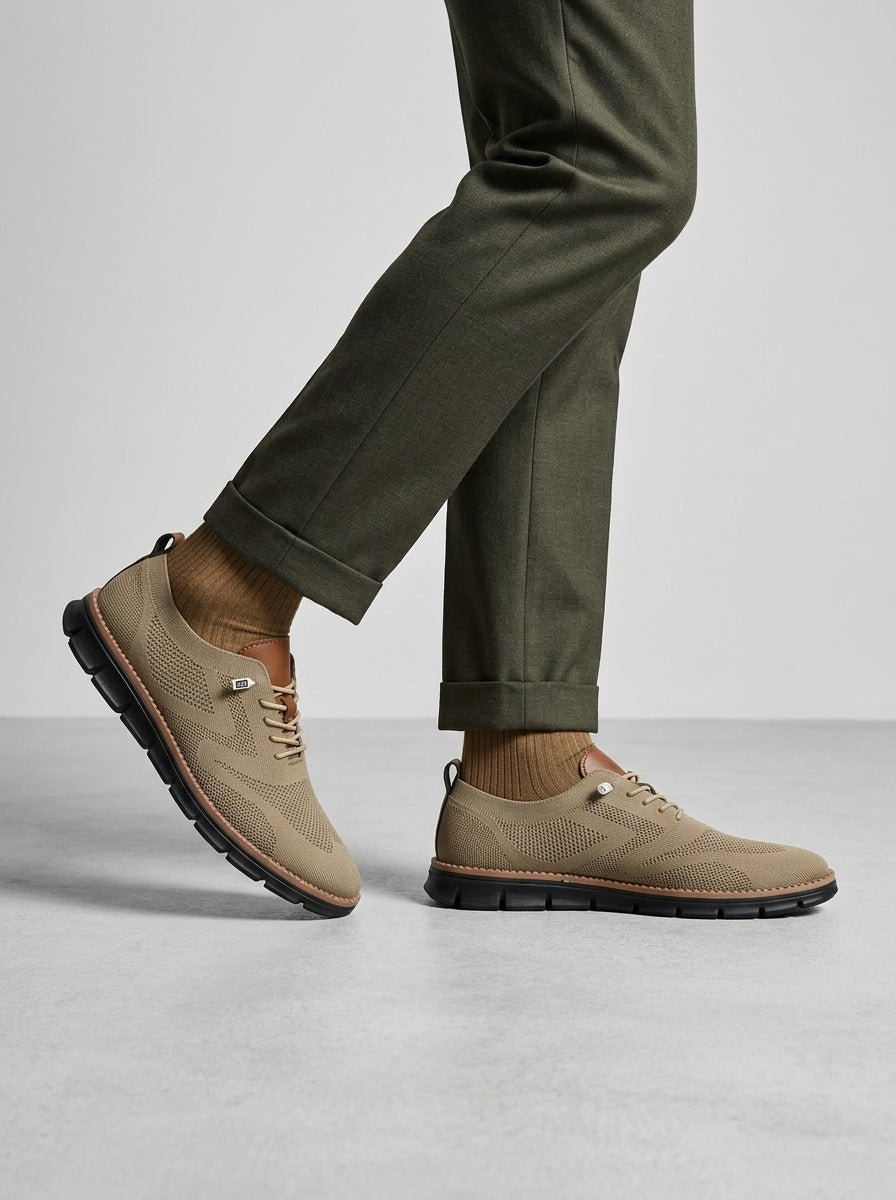 Knitted Casual Sneakers For Men | Lace-Up
