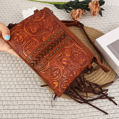 Indira - Bohemian Schoudertas met Reliëf