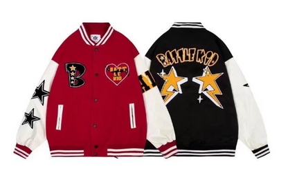Rood Heren Varsity Jack – Sportieve Bomberjas met College Look