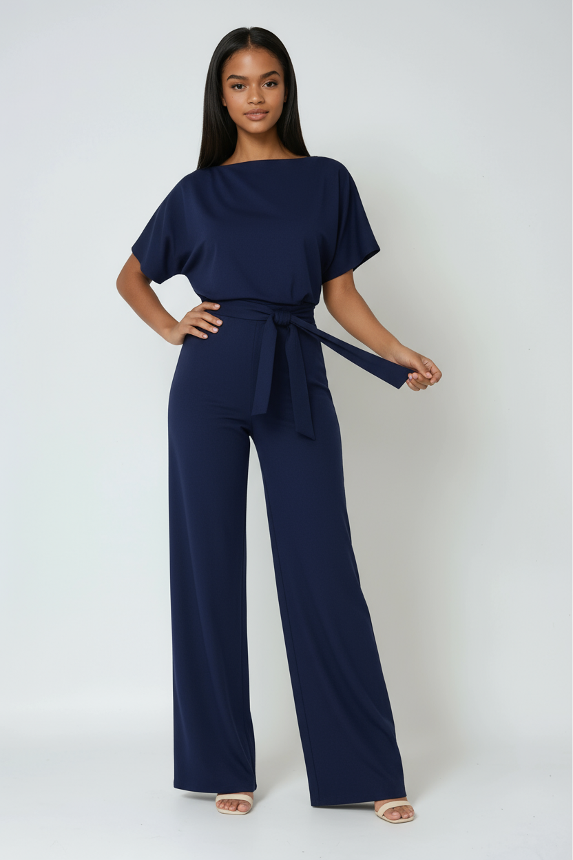 Lacy Jumpsuit Dames | Wide Leg & Strikceintuur