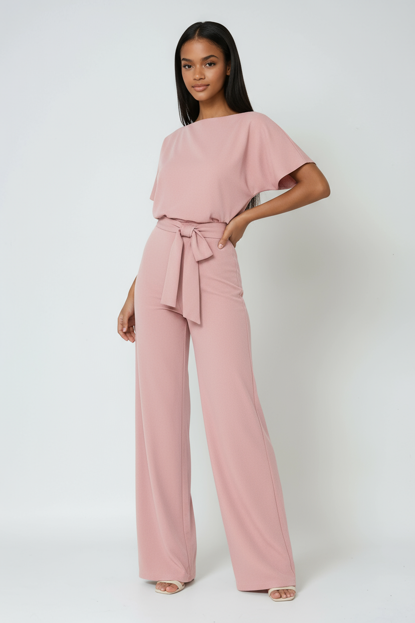 Lacy Jumpsuit Dames | Wide Leg & Strikceintuur