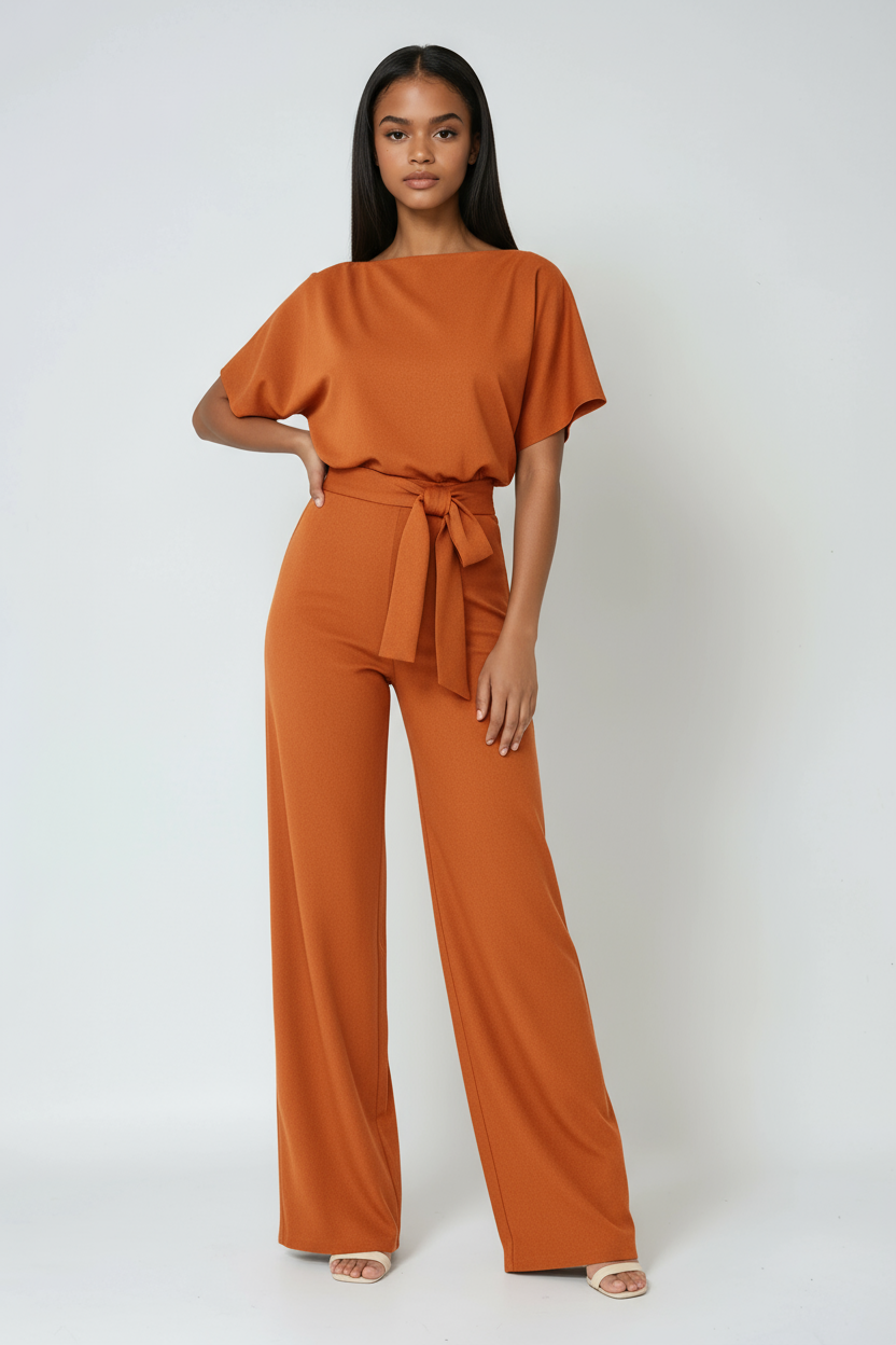 Lacy Jumpsuit Dames | Wide Leg & Strikceintuur