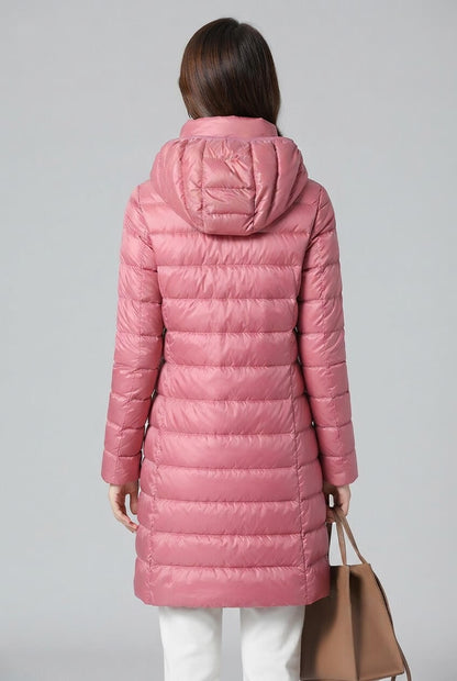 Dames Lange Puffer Winterjas | Afneembare Capuchon