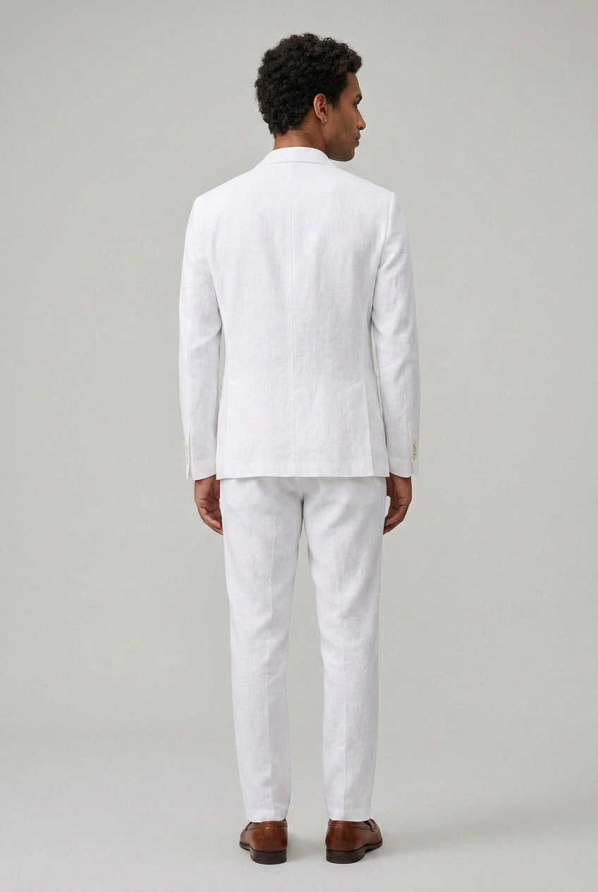 Pak Heren Tweedelig met Relaxte Pasvorm | Reverskraag en Koordtrekker