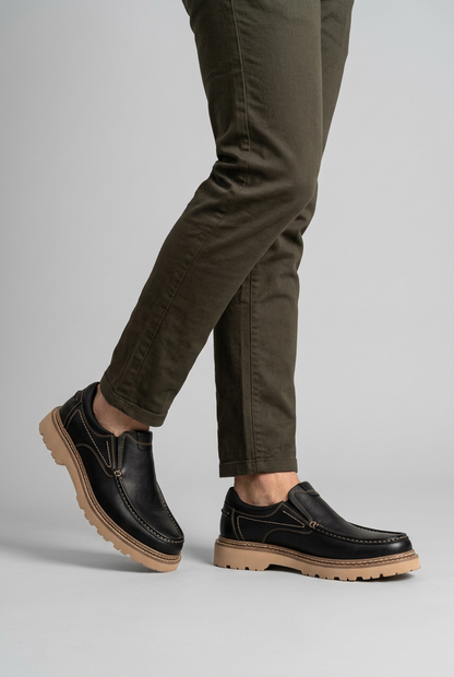 Instappers Heren met Dikke Zool | Mocassin Stijl Casual