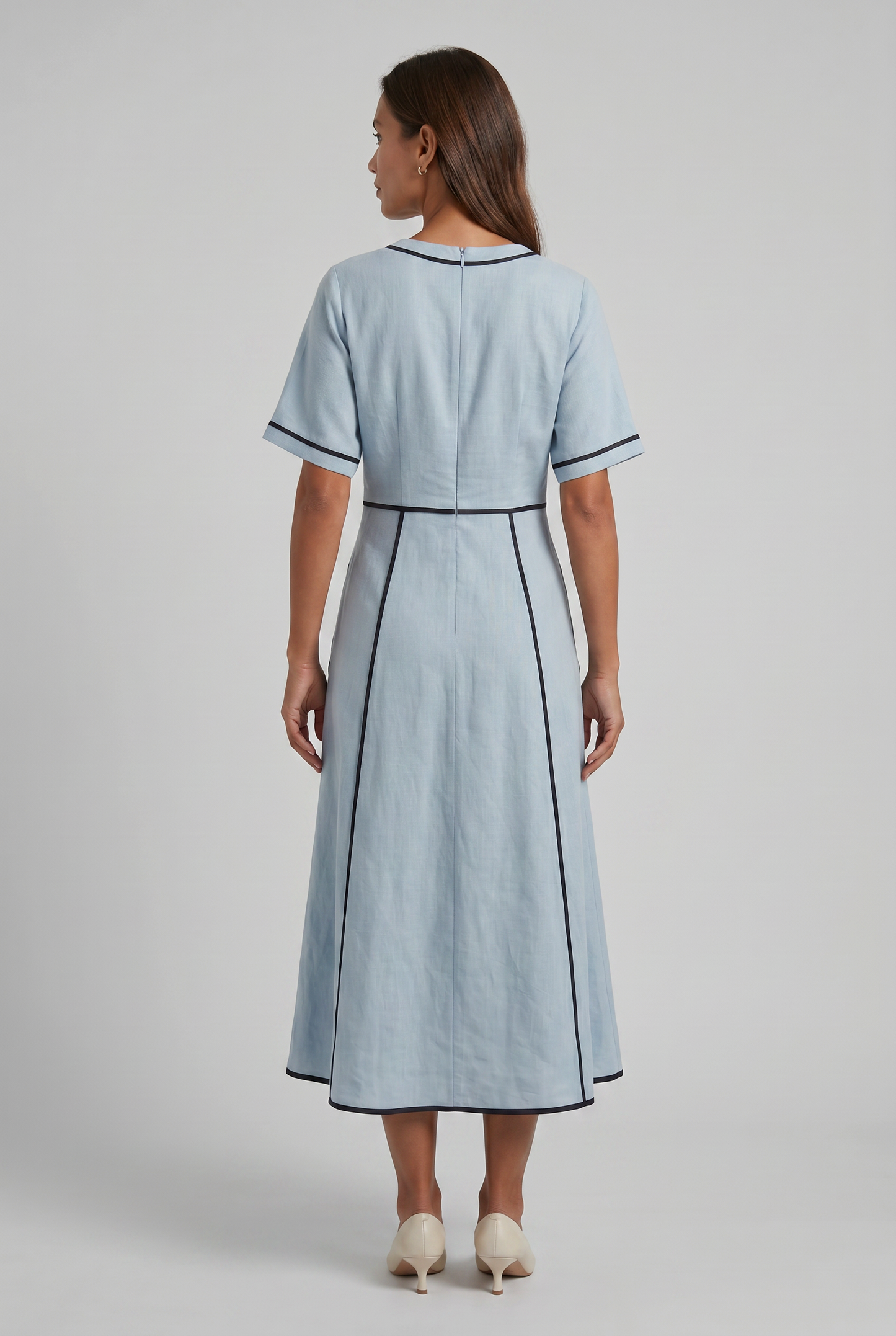 Zomerjurk Dames Met V-hals En Korte Mouwen | Maxi