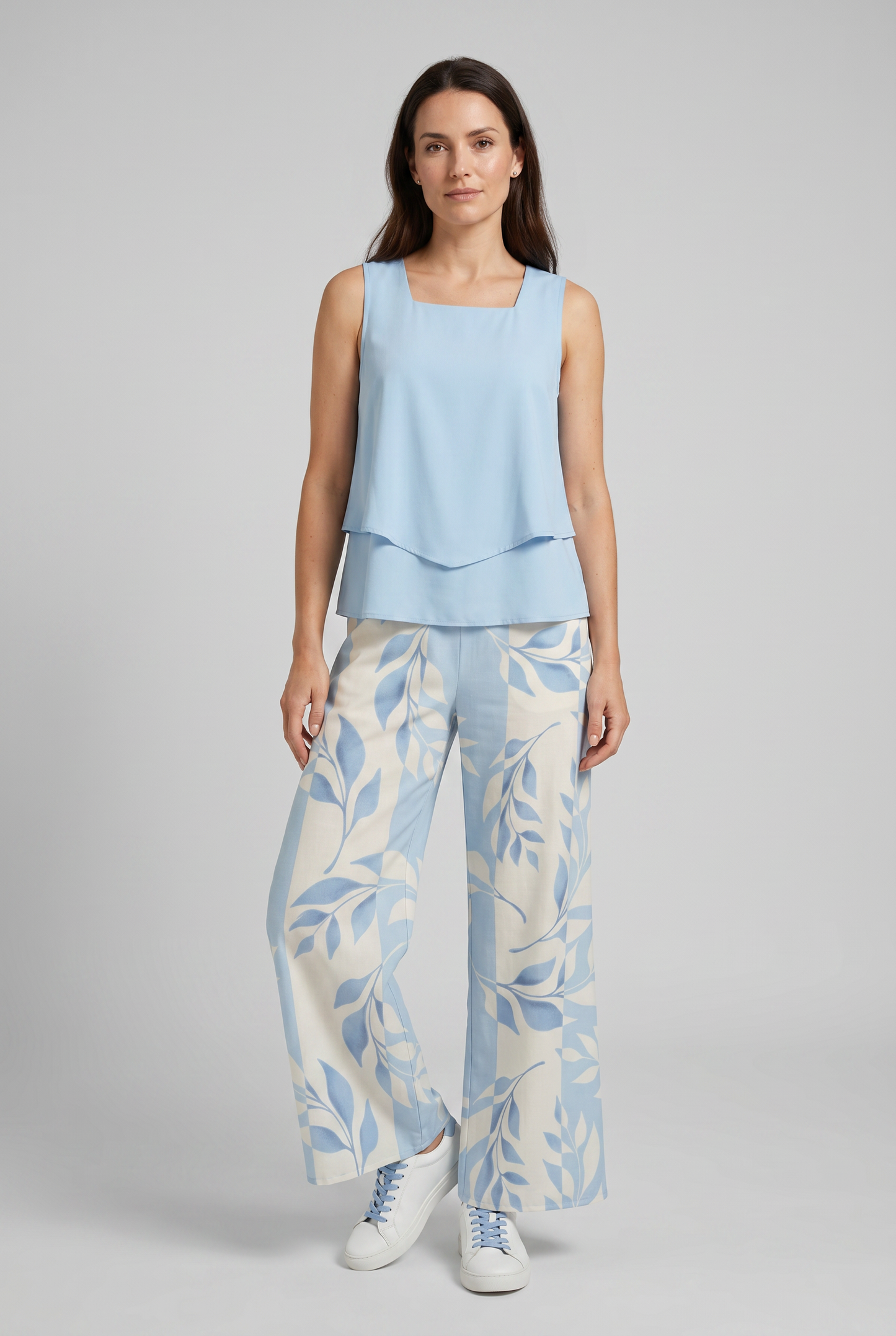 Dames Set Tweedelig Zomer | Mouwloze Top met Wijde Broek