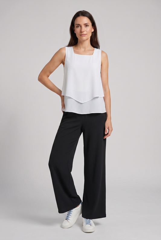 Dames Set Tweedelig Zomer | Mouwloze Top met Wijde Broek