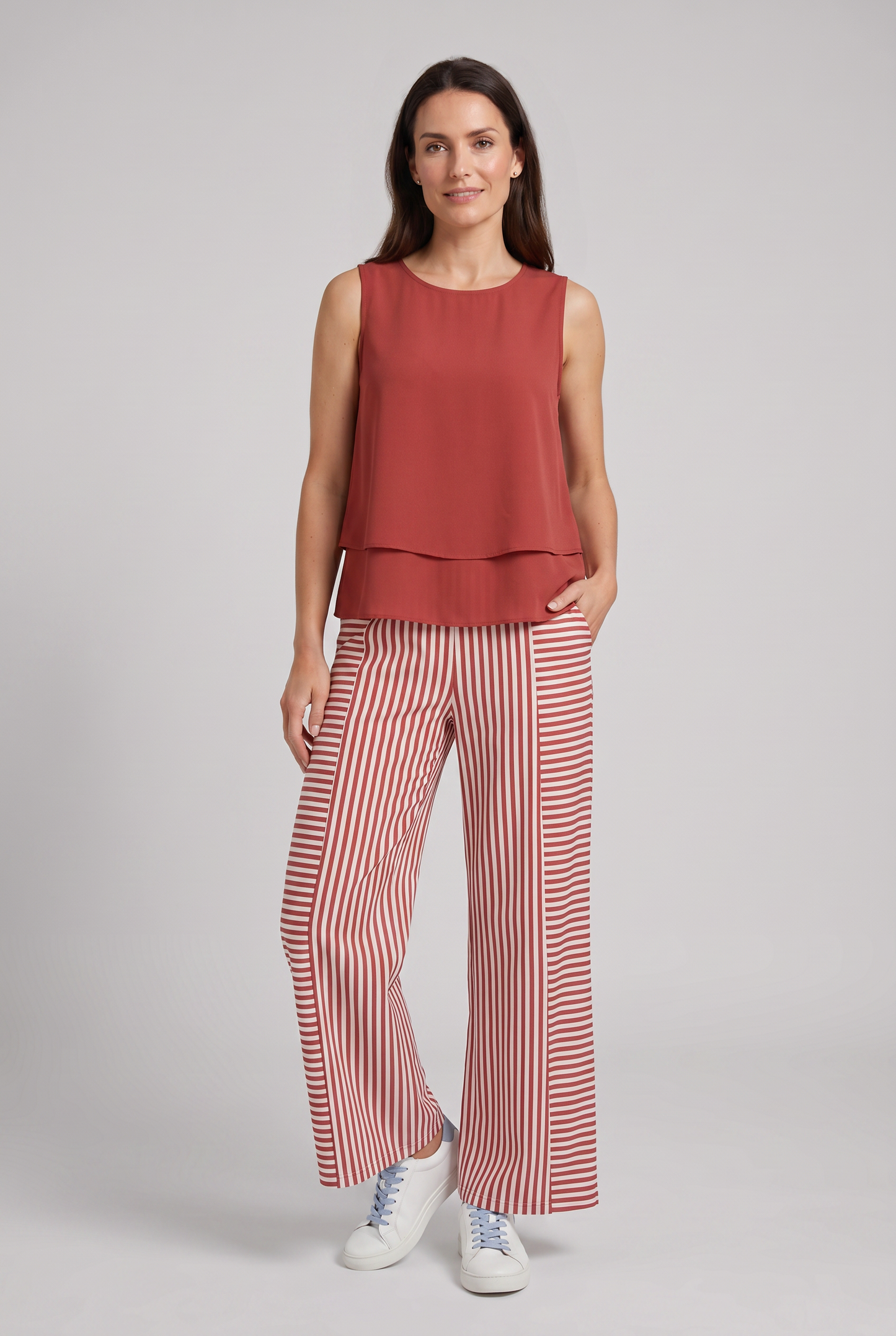 Dames Set Tweedelig Zomer | Mouwloze Top met Wijde Broek