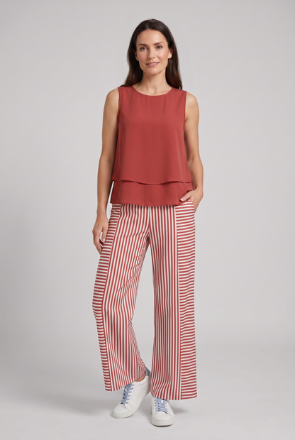Dames Set Tweedelig Zomer | Mouwloze Top met Wijde Broek