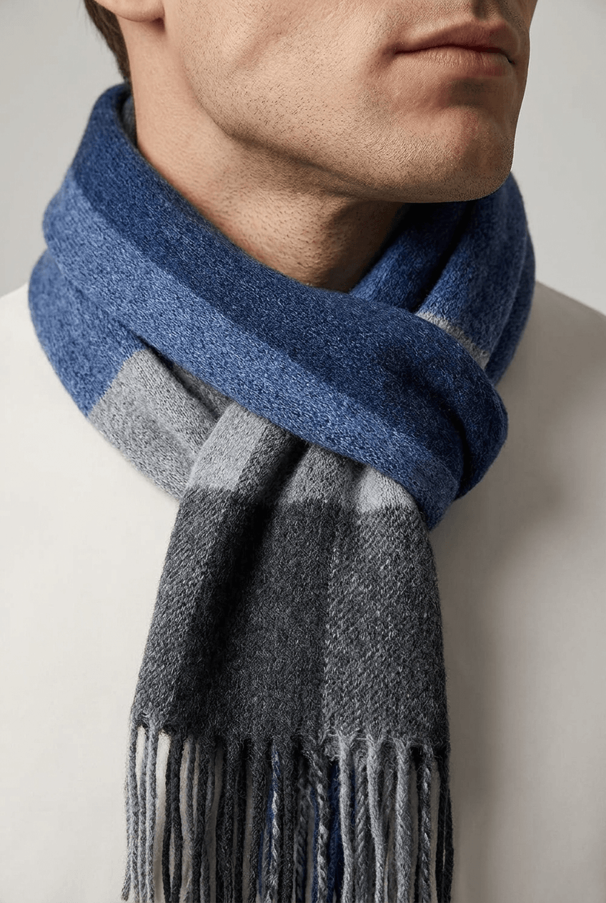 Heren sjaal casual | Geruit Plaid Dessin & Franjes