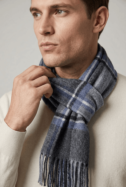 Heren sjaal casual | Geruit Plaid Dessin & Franjes