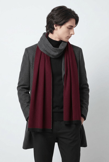 Winter sjaal met franjes | Ruitpatroon of effen