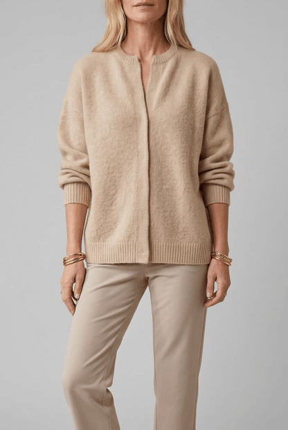 Dames Gebreid vest | Ronde Hals & Knoopsluiting