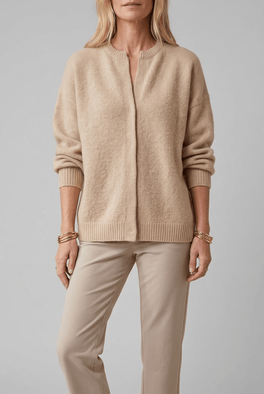 Dames Gebreid vest | Ronde Hals & Knoopsluiting