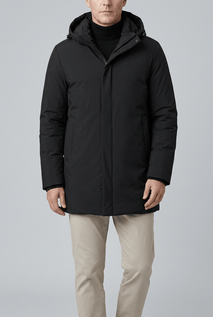Heren Winterjas met Capuchon | Hoge kraag & Rits