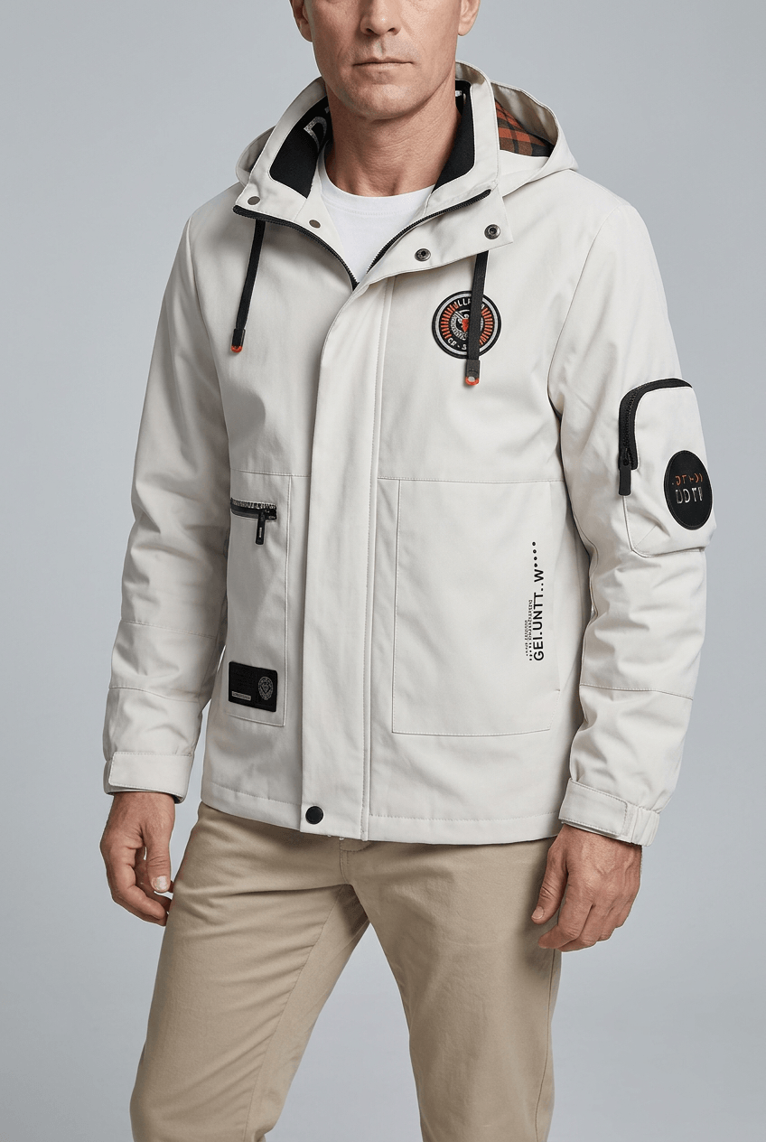 Heren Winterjas met Capuchon | Geruite Binnenvoering