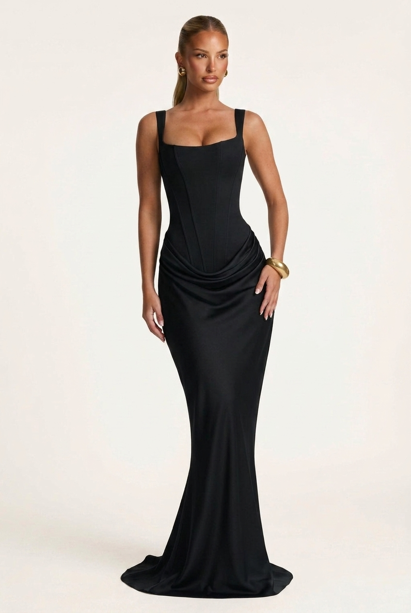 Mouwloos Jurk Bruiloft Gast Dames | Corset-stijl