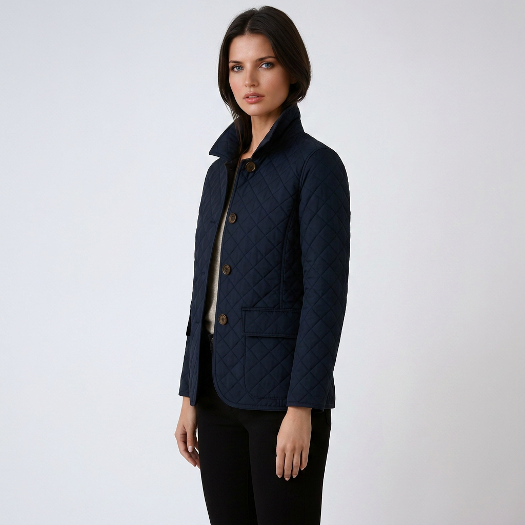 Women's Mid-Season Jacket – Quilted Jacket with Button Closure