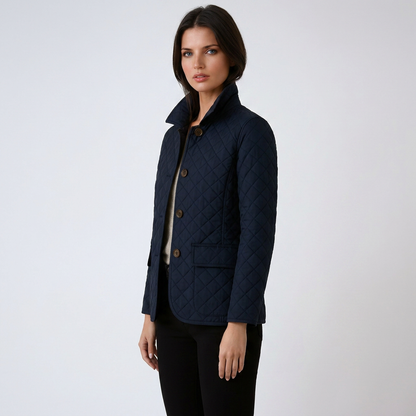 Women's Mid-Season Jacket – Quilted Jacket with Button Closure